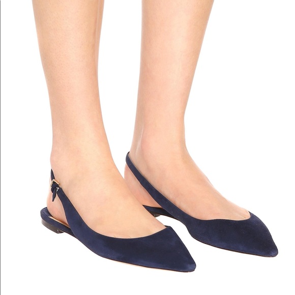Brand new, navy suede, Jimmy Choo Erin flats. - Picture 2 of 11